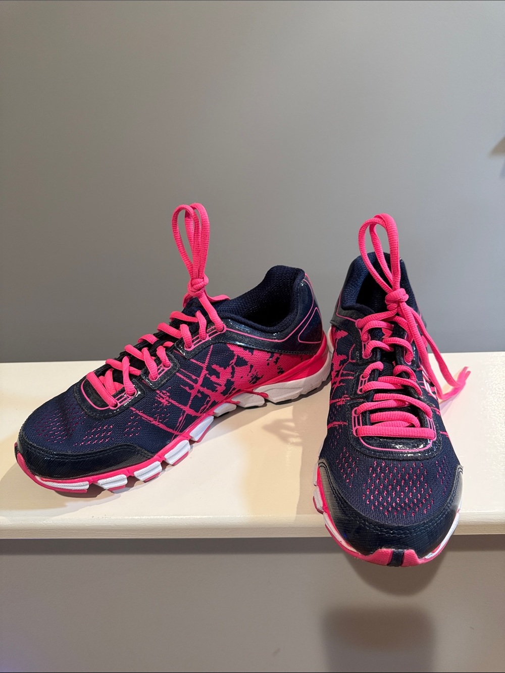 FILA Women’s Navy and Hot Pink Running Sneakers